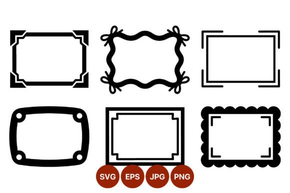 Black and White Decorative Frame Vector for Graphics and Illustrations