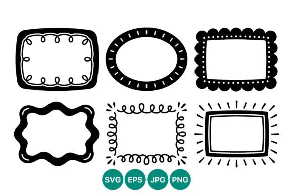 Black and White Decorative Frames Vector