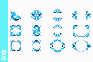 Blue Ornament Decorative Bundle: Graphics & Illustrations