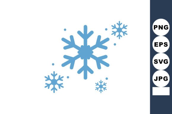 Blue Snowflakes Winter Season Decorative Graphics