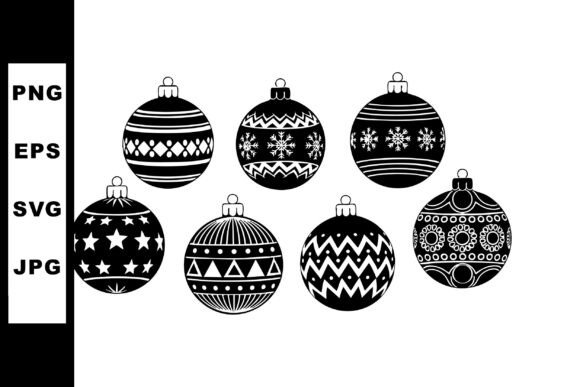 Christmas Decorative Black and White Bau Graphics