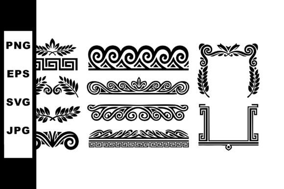 Decorative Black Ornamental Vector Borde