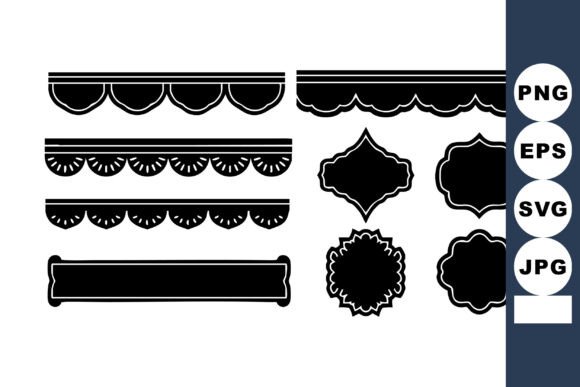 Decorative Black Vintage Label Borders a