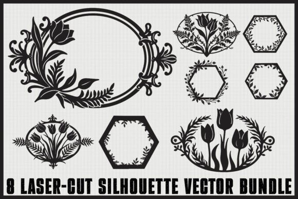 Decorative Border Silhouette Set