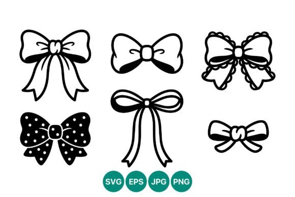 Decorative Bow Line Art Vector: Graphics and Illustrations for Polished Content
