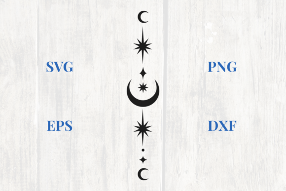 Decorative Celestial Divider SVG: Graphics & Illustrations