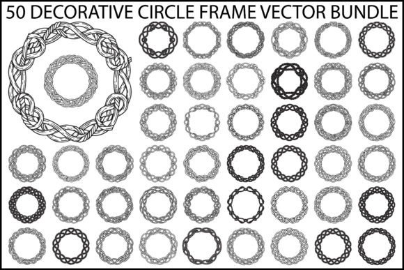 Decorative Circle Frame Bundle for Graphics and Illustrations