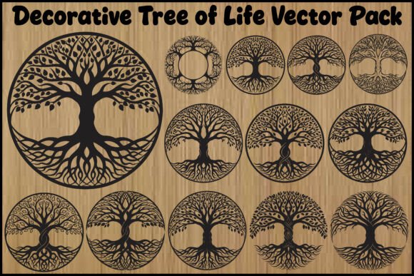 Decorative Circular Laser Cut Collection Graphics