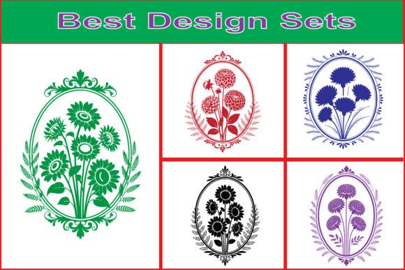 Decorative Flower Frame Illustration Graphics