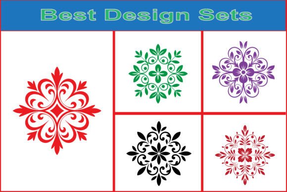 Decorative Flower Ornament SVG Pack for Graphics and Illustrations