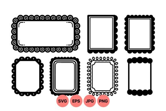 Decorative Frame Cutout SVG Set for Graphics and Illustrations