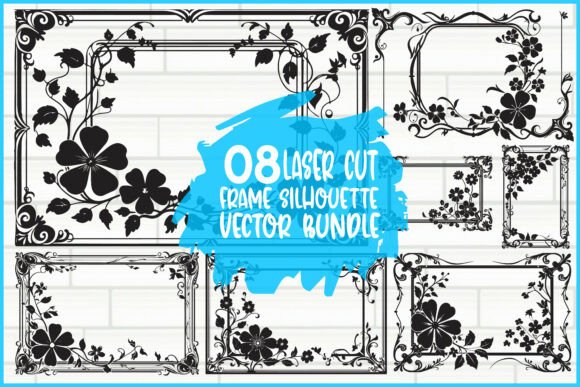Decorative Frame Silhouette Graphics