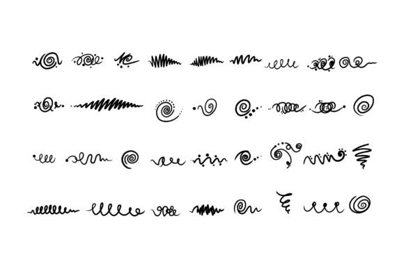Decorative Hand-drawn Swirls and Lines I