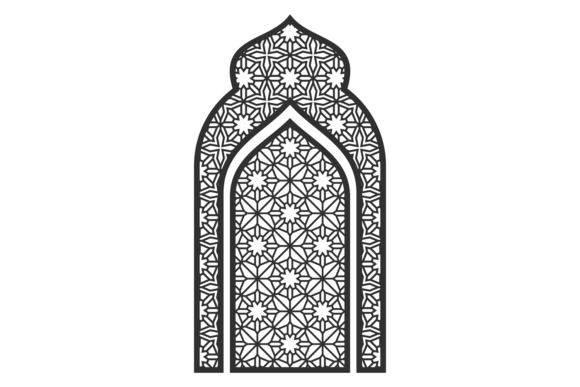 Decorative Islamic Window. Ornate Arabia