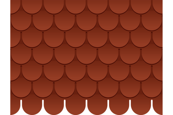 Decorative Red Roof Tiles. Classic Overl Graphics