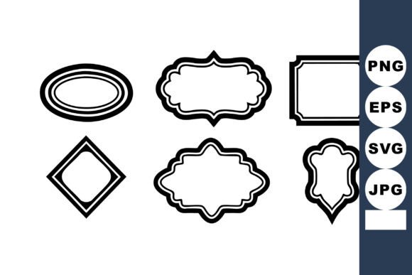 Decorative Vintage Style Labels and Fram