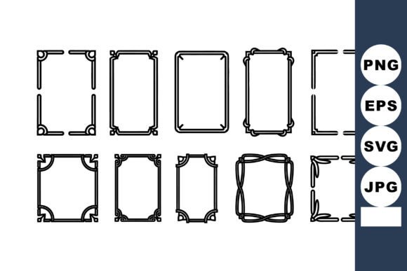 Decorative Vintage Vector Frames with Co: Graphics & Illustrations