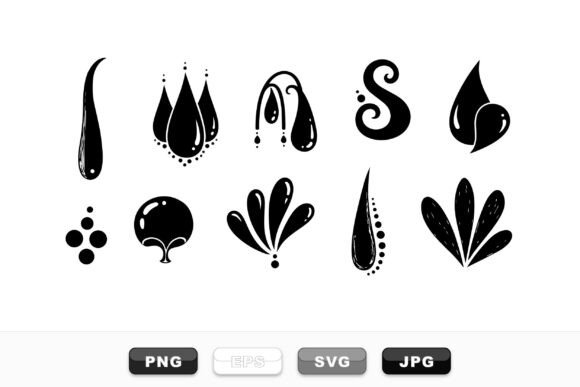 Decorative Waterdrop Vector Set