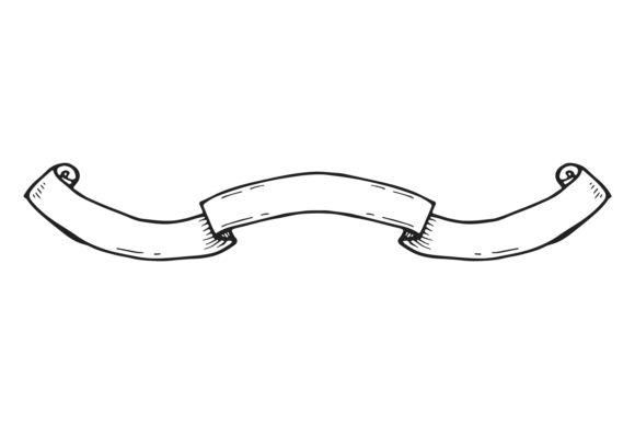 Engraved Ribbon Banner. Decorative Title Graphics