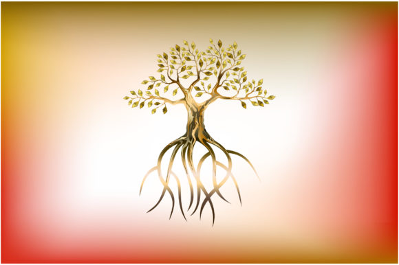 Hand Drawing Decorative Mangrove Tree Graphics