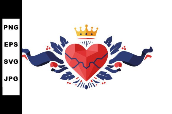 Heart Emblem Graphics for Branding and Marketing