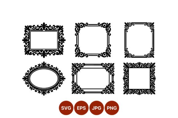 Ornamental Decorative Frame Set for Graphics and Illustrations