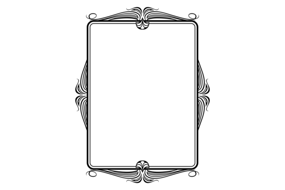 Ornate Rectangle Border. Decorative Typo Graphics