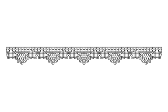 Ornate Textile Lace Stripe. Decorative V Graphics