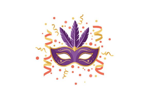 Purple Carnival Mask: Graphics & Illustrations