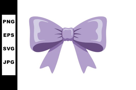 Purple Decorative Bow Vector Graphics