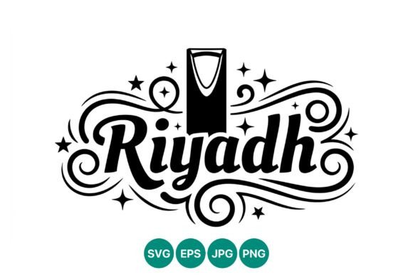 Riyadh Decorative Lettering Vector Art: Graphics for Editorial Design