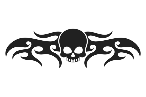 Skull Decorative Stencil. Car Vinyl Blac Graphics