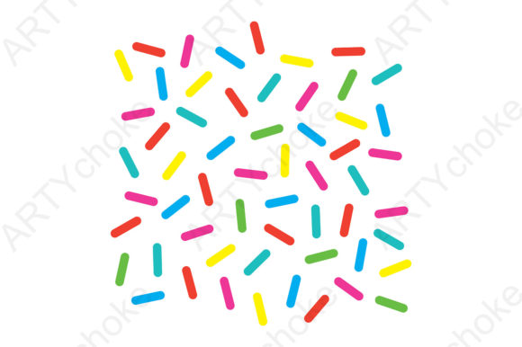 Sprinkles Donut Glaze Decorative Element