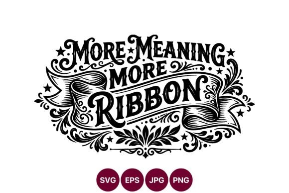 Vintage Decorative Ribbon Design Graphics