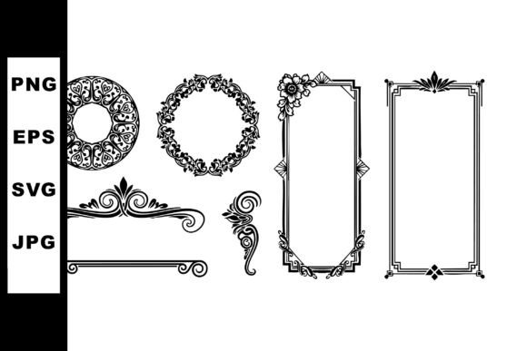 Vintage Ornamental Frames and Decorative