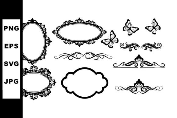 Vintage Ornate Decorative Frames and Ele Graphics